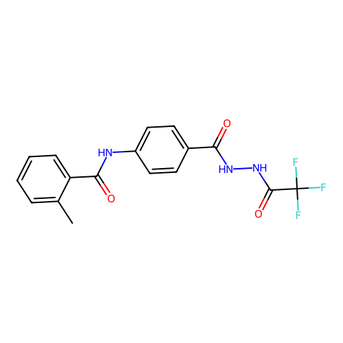 2-methyl-N-(4-{[2-(trifluoroacetyl)hydrazino]carbonyl}phenyl)benzamide structure