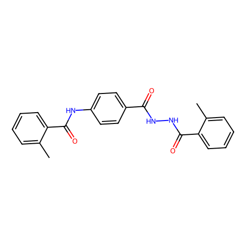2-methyl-N-[4-({2-[(2-methylphenyl)carbonyl]hydrazinyl}carbonyl)phenyl]benzamide structure