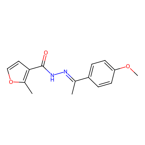 N'-(1-(4-Methoxyphenyl)ethylidene)-2-methyl-3-furohydrazide structure