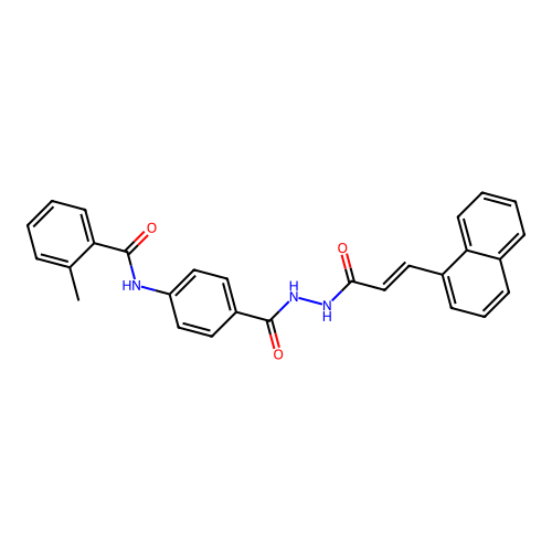 2-methyl-N-[4-({2-[3-(1-naphthyl)acryloyl]hydrazino}carbonyl)phenyl]benzamide structure