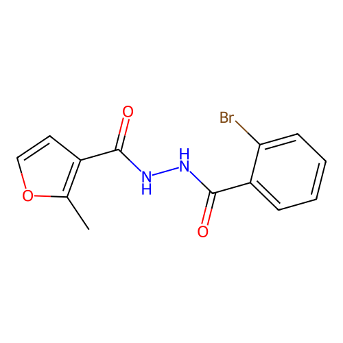 N'-(2-bromobenzoyl)-2-methyl-3-furohydrazide structure