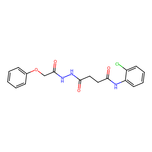 N-(2-chlorophenyl)-4-oxo-4-[2-(phenoxyacetyl)hydrazino]butanamide structure