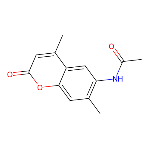 N-(4,7-二甲基-2-氧代-2H-色烯-6-基)乙酰胺 structure