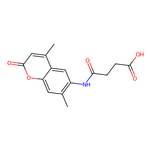 4-[(4,7-dimethyl-2-oxo-2H-chromen-6-yl)amino]-4-oxobutanoic acid structure