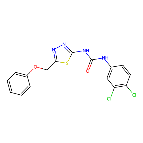 1-(3,4-Dichlorophenyl)-3-[5-(phenoxymethyl)-1,3,4-thiadiazol-2-yl]urea structure