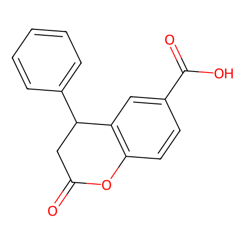 6-Carboxyl-4-phenyl-3,4-dihydrocoumarin structure
