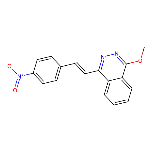 1-methoxy-4-[(E)-2-(4-nitrophenyl)ethenyl]phthalazine structure