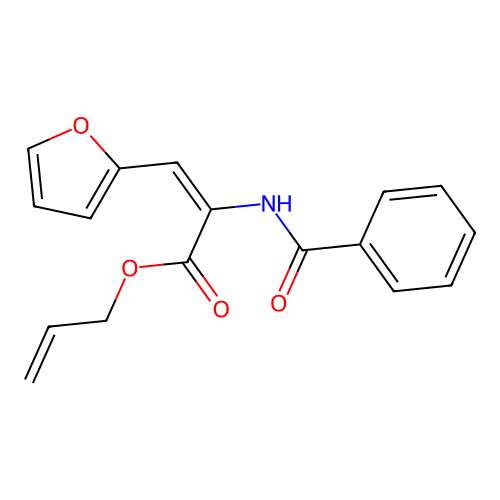 prop-2-en-1-yl (2E)-3-(furan-2-yl)-2-[(phenylcarbonyl)amino]prop-2-enoate structure