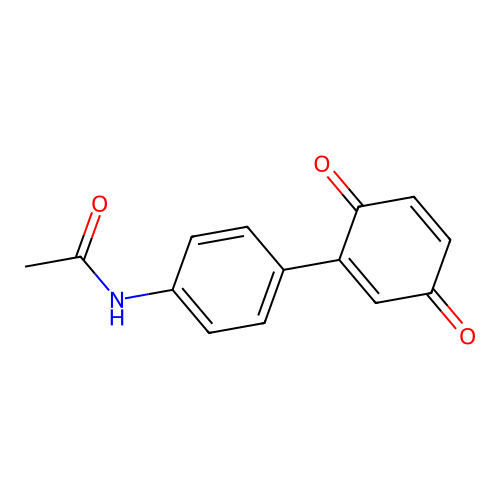 N-[4-(3,6-dioxocyclohexa-1,4-dien-1-yl)phenyl]acetamide structure