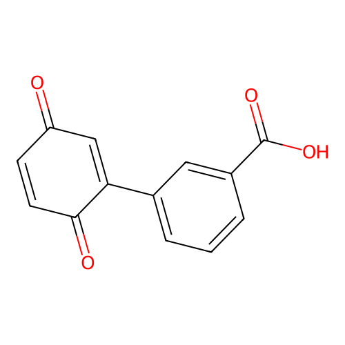 3-(3,6-Dioxocyclohexa-1,4-dien-1-yl)benzoic acid structure