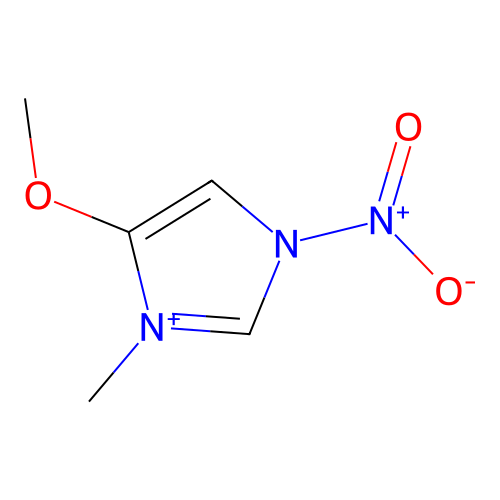 4-Methoxy-3-methyl-1-nitroimidazol-3-ium structure