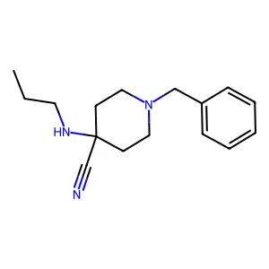 1-Benzyl-4-(propylamino)piperidine-4-carbonitrile structure