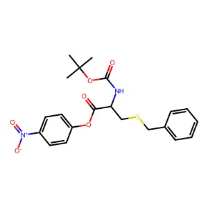 p-Nitrophenyl S-benzyl-N-(tert-butoxycarbonyl)-L-cysteinate structure