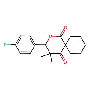 3-(4-Fluorophenyl)-4,4-dimethyl-2-oxaspiro[5.5]undecane-1,5-dione structure