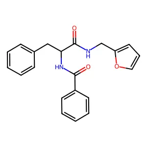 N-[1-(furan-2-ylmethylamino)-1-oxo-3-phenylpropan-2-yl]benzamide structure