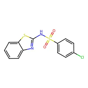 N-(1,3-benzothiazol-2-yl)-4-chlorobenzenesulfonamide structure