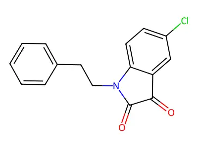 5-chloro-1-(2-phenylethyl)-1H-indole-2,3-dione structure