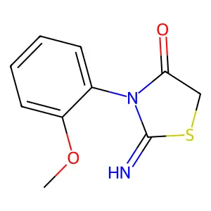 2-Imino-3-(2-methoxyphenyl)-1,3-thiazolidin-4-one structure