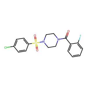 1-(4-Chlorobenzenesulfonyl)-4-(2-fluorobenzoyl)piperazine structure