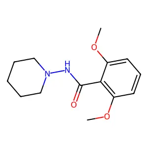 2,6-dimethoxy-N-piperidin-1-ylbenzamide structure