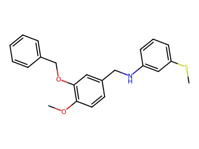 N-[3-(benzyloxy)-4-methoxybenzyl]-3-(methylsulfanyl)aniline structure