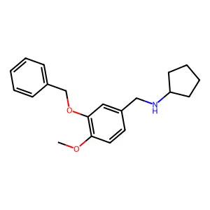 N-[(4-methoxy-3-phenylmethoxyphenyl)methyl]cyclopentanamine structure