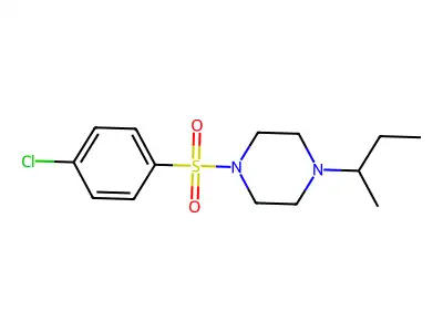 1-Butan-2-yl-4-(4-chlorophenyl)sulfonylpiperazine structure
