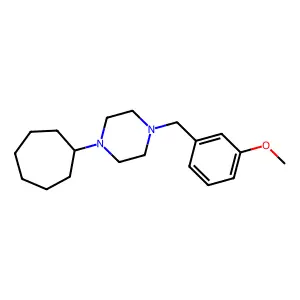 1-Cycloheptyl-4-[(3-methoxyphenyl)methyl]piperazine structure