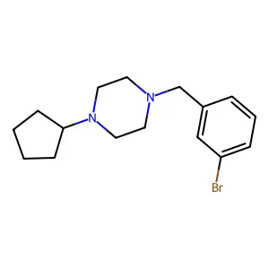 1-[(3-Bromophenyl)methyl]-4-cyclopentylpiperazine structure