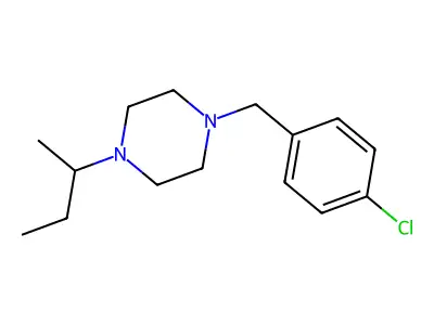 1-(Butan-2-yl)-4-(4-chlorobenzyl)piperazine structure