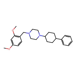 1-[(2,4-Dimethoxyphenyl)methyl]-4-(4-phenylcyclohexyl)piperazine structure