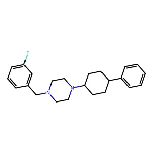 1-[(3-Fluorophenyl)methyl]-4-(4-phenylcyclohexyl)piperazine structure