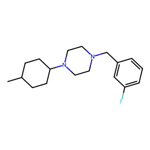 1-[(3-Fluorophenyl)methyl]-4-(4-methylcyclohexyl)piperazine structure