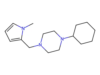 1-Cyclohexyl-4-[(1-methylpyrrol-2-yl)methyl]piperazine structure