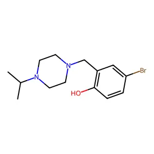 4-Bromo-2-[(4-propan-2-ylpiperazin-1-yl)methyl]phenol structure