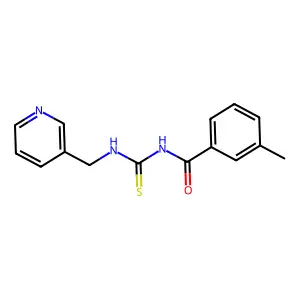 3-methyl-N-[(pyridin-3-ylmethyl)carbamothioyl]benzamide structure