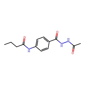 N-[4-(acetamidocarbamoyl)phenyl]butanamide structure