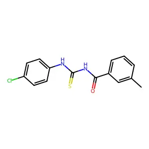 N-[(4-chlorophenyl)carbamothioyl]-3-methylbenzamide structure