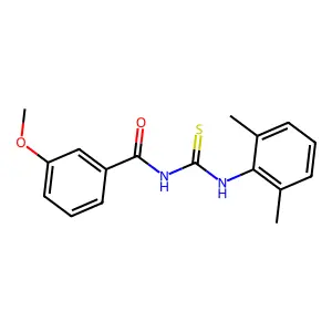 N-[(2,6-dimethylphenyl)carbamothioyl]-3-methoxybenzamide structure
