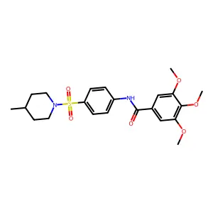 3,4,5-trimethoxy-N-{4-[(4-methylpiperidin-1-yl)sulfonyl]phenyl}benzamide structure