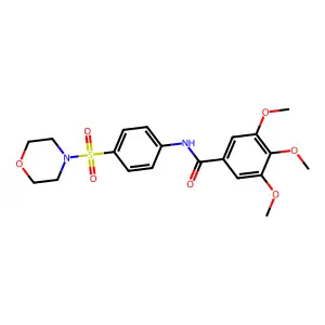 3,4,5-trimethoxy-N-(4-morpholin-4-ylsulfonylphenyl)benzamide structure