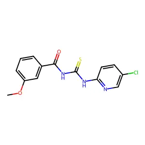 N-[(5-chloropyridin-2-yl)carbamothioyl]-3-methoxybenzamide structure