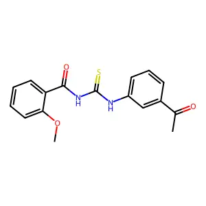 N-[(3-acetylphenyl)carbamothioyl]-2-methoxybenzamide structure