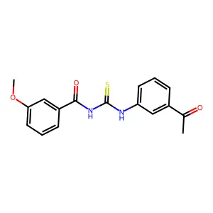 N-[(3-acetylphenyl)carbamothioyl]-3-methoxybenzamide structure
