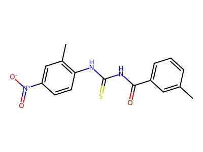 3-methyl-N-[(2-methyl-4-nitrophenyl)carbamothioyl]benzamide structure
