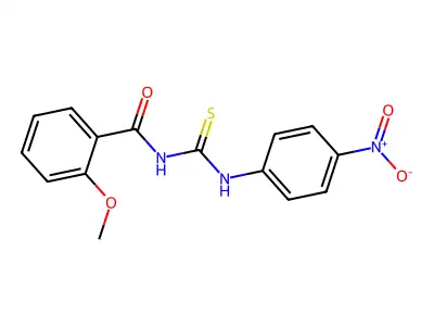2-methoxy-N-[(4-nitrophenyl)carbamothioyl]benzamide structure