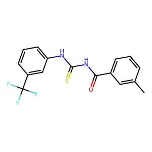 3-methyl-N-[[3-(trifluoromethyl)phenyl]carbamothioyl]benzamide structure