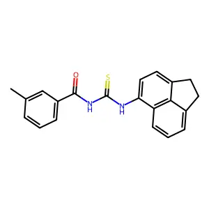 N-(1,2-dihydroacenaphthylen-5-ylcarbamothioyl)-3-methylbenzamide structure