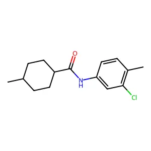 N-(3-chloro-4-methylphenyl)-4-methylcyclohexanecarboxamide structure