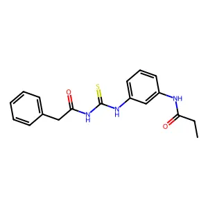 N-(3-{[(phenylacetyl)carbamothioyl]amino}phenyl)propanamide structure